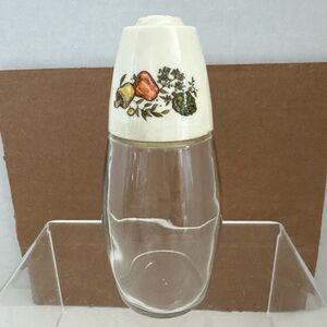 Vtg  Gemco spice of lifeSugar /Cheese Shaker glass USA mushrooms onions